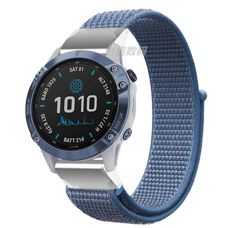 garmin fenix 6x pro/5x plus/tactix/mk1/飞耐时3hr佳明尼龙表 反光