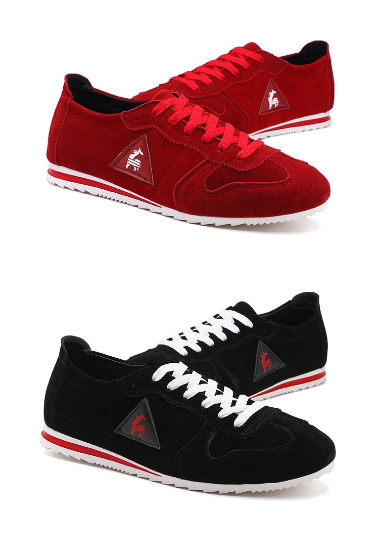 rcjq高品质法国大公鸡秋冬季新款大公鸡男鞋真皮透气法国阿甘鞋跑步鞋