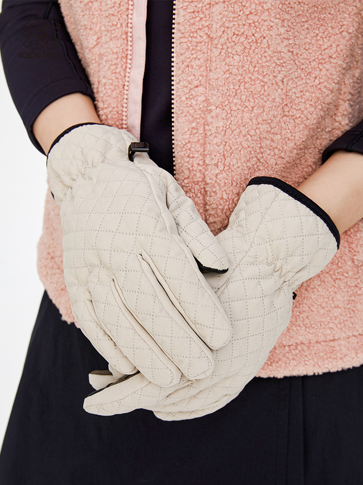 【kolon sportw padding gloves】kolonsport可隆女士秋冬厚手套 防风