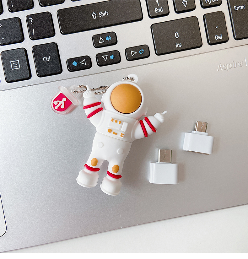 华为小米通用u盘宇航员64卡通可爱太空人手机电脑两用女生男生大容量