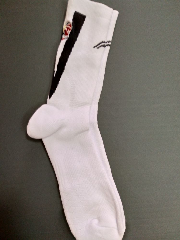 李宁篮球袜cba球员赞助版实战高帮运动毛巾加厚精英袜awlp239刚白色