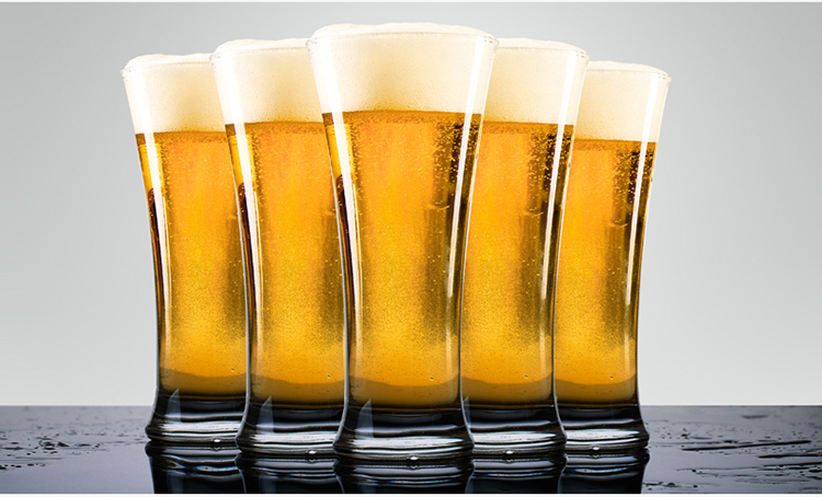 青岛啤酒专用杯大号德国玻璃啤酒杯精酿酒杯百威扎啤杯定制印logo青岛