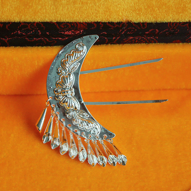 liyan苗族手工苗银古典汉服新娘配饰发簪影视剧组头饰长流苏古装头饰