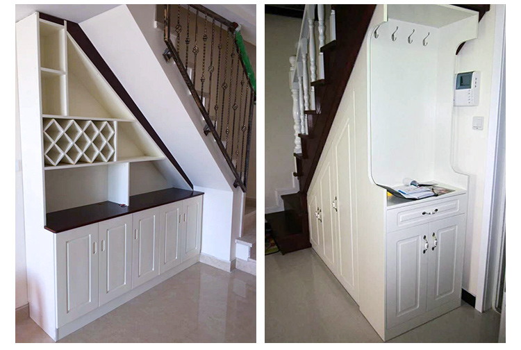 楼梯柜纯实木楼梯柜定制楼梯下储物柜异形阶梯柜定做斜角阁楼柜预约量