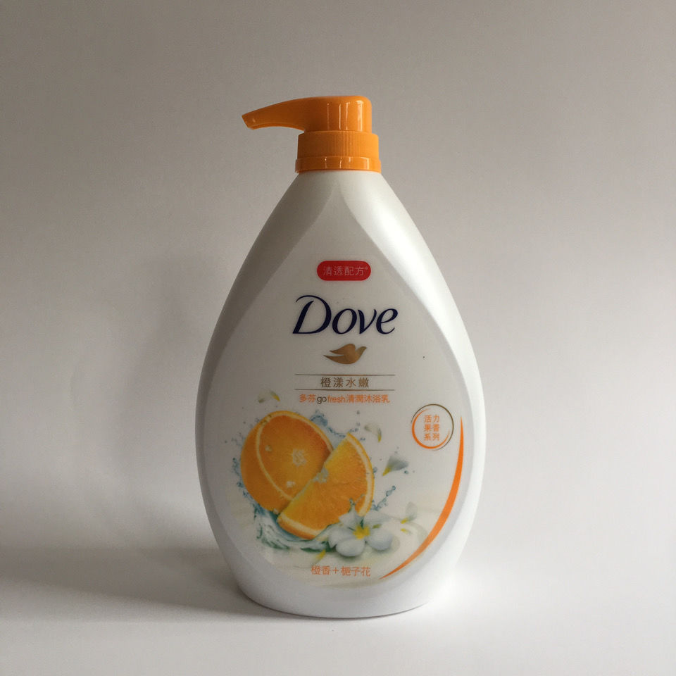 京选优品港版dove多芬沐浴露1000ml牛奶滋养清凉护肤家庭版男女通用