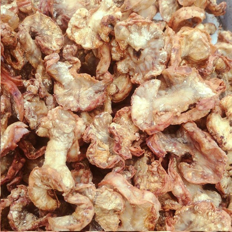 鸡冠油花油渣猪油渣油梭子花脂渣地区特产 油梭子120克 椒盐粉【图片