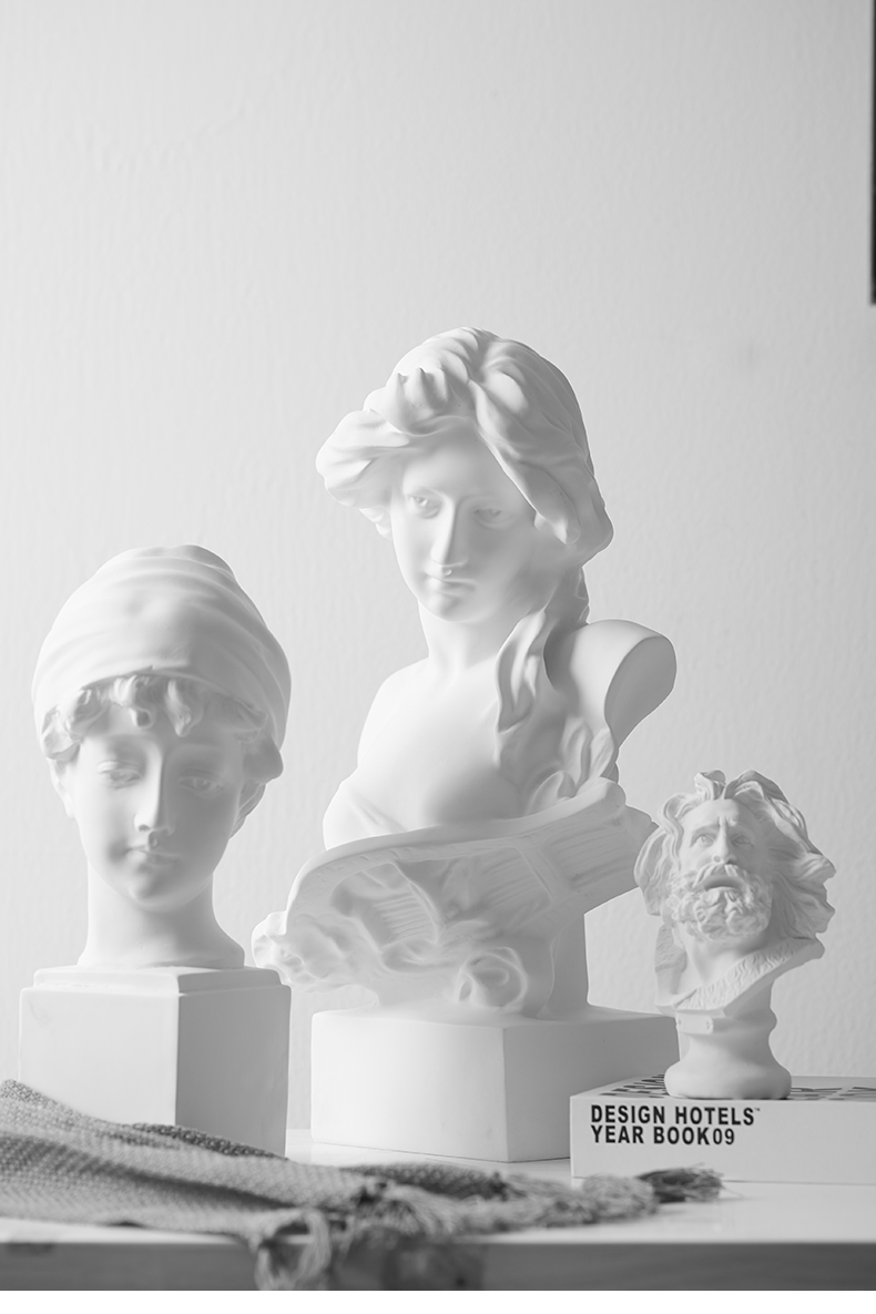 家里的装饰品客厅摆件工艺品北欧人物雕塑摆件道具模型大卫石膏像树脂