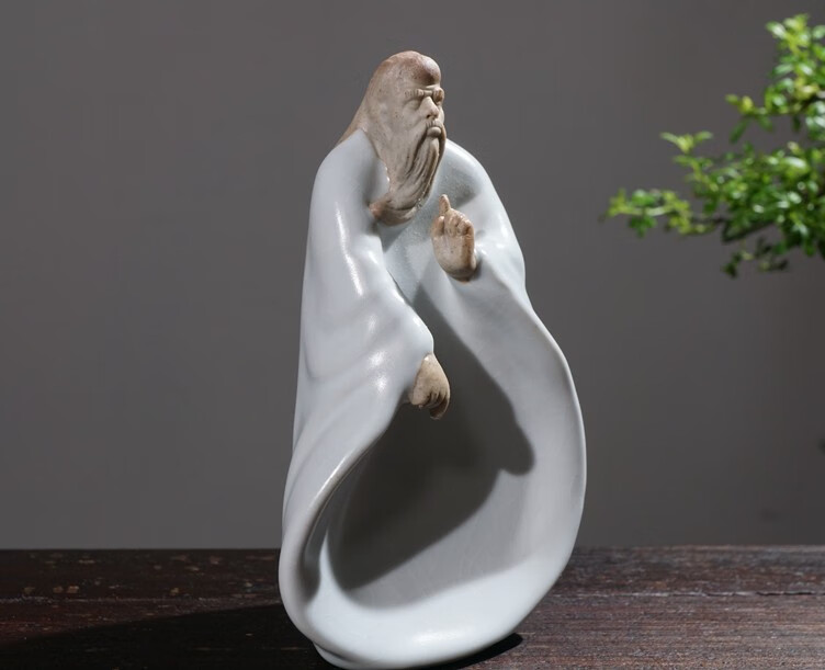 盆景假山摆件陶瓷小人物老翁下棋翁弹琴吹笛配件上水石吸水石微景观