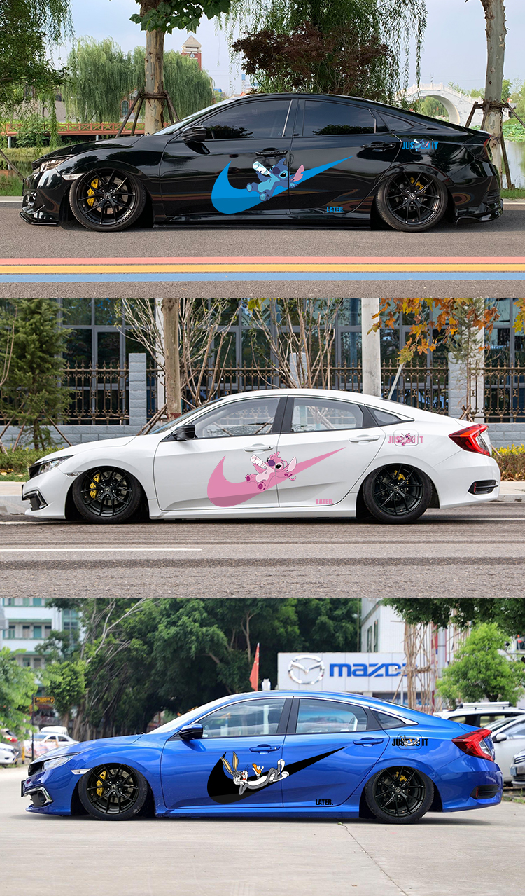 适用于思域nike车贴耐克标汽车大号贴纸高尔夫车身车门拉花 【a35 nk