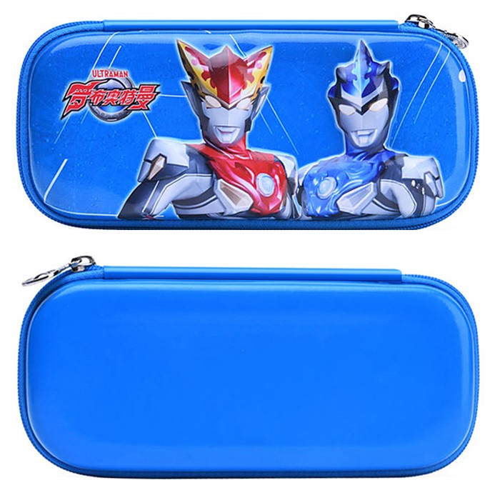 wxpyu奥特曼3d大容量硬质耐摔笔袋文具盒学生笔盒男温妤罗布宝蓝色