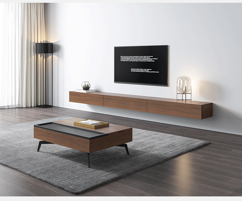 电视柜茶几组合悬空式现代简约小户型极简套装意式卧室壁挂电视柜