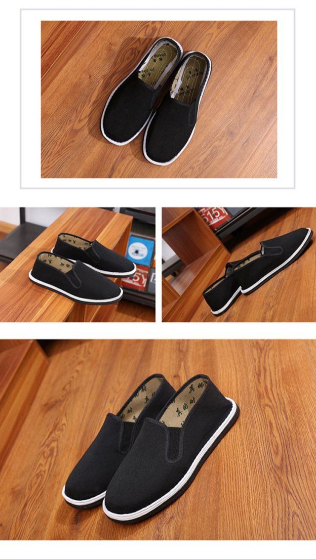 鞋子中式布鞋男小花园布鞋男经典款学生布鞋男懒人鞋洋气平底四 