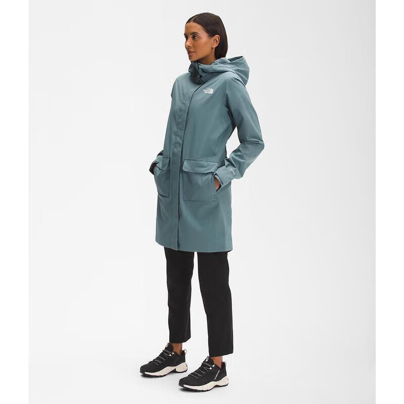 北面(the north face)女士breeze rain 防风防水 连帽冲锋衣女 goblin