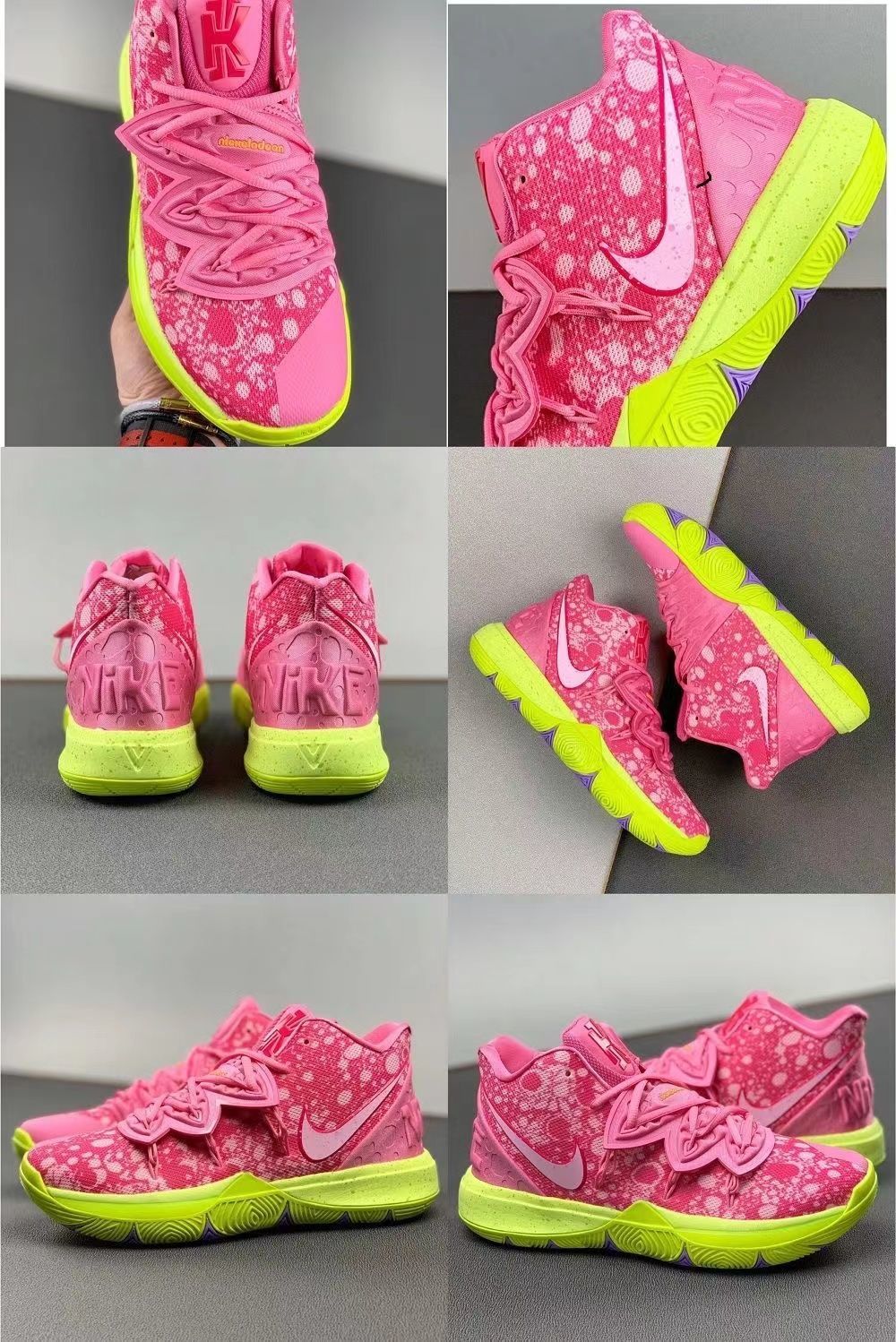 代海绵宝宝篮球鞋笑脸章鱼哥菠萝屋kyrie 5减震防滑耐磨战靴 涂鸦 36