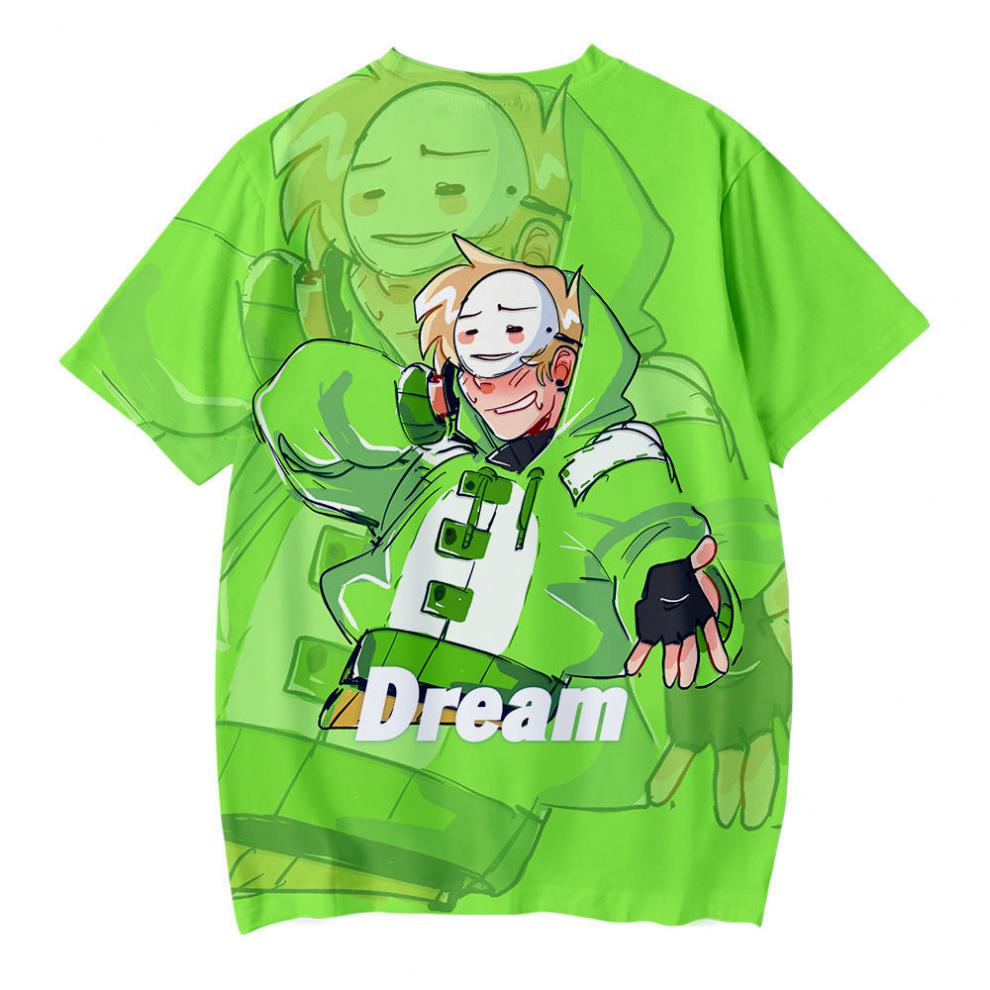 北方虎我的世界衣服 dream童装t恤中大童我的世界大神卡通印花夏装薄