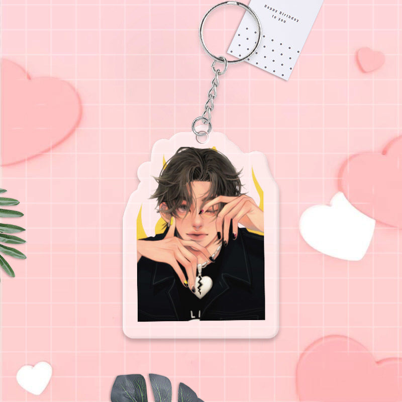 小鬼王琳凯钥匙扣周边亚克力双面高清图案写真个性书包挂件 小鬼钥匙