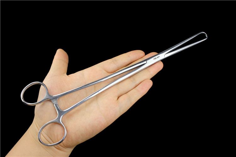 上海医疗器械厂 jz 金钟妇产科手术器械 医用 子宫夹持钳 宫颈抓钳 抓