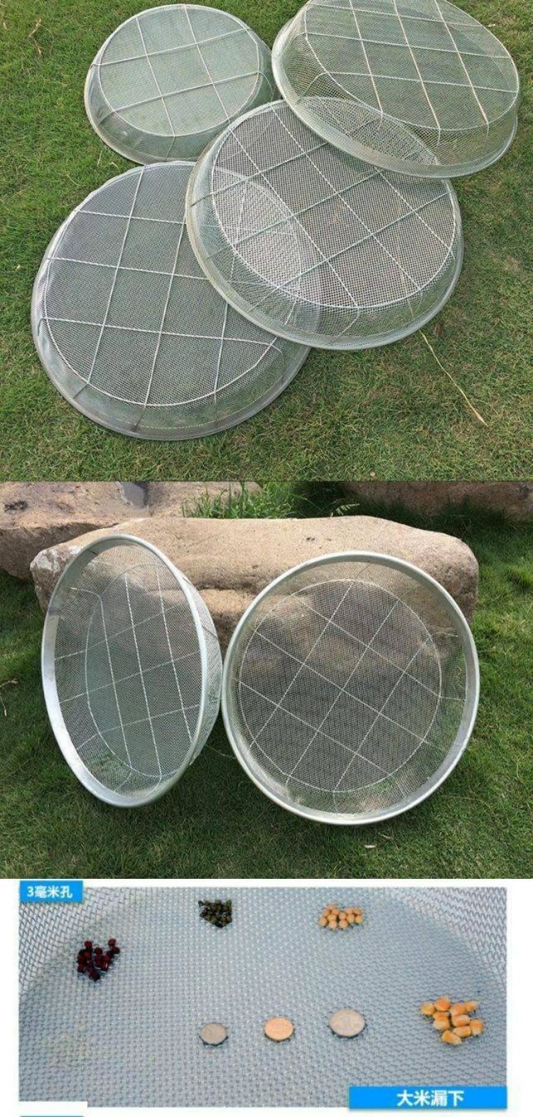 晒鱼干的网兜晒菜神器晒鱼网架烘焙晒肉家用晾鱼干圆形晒鱼石沙子铁