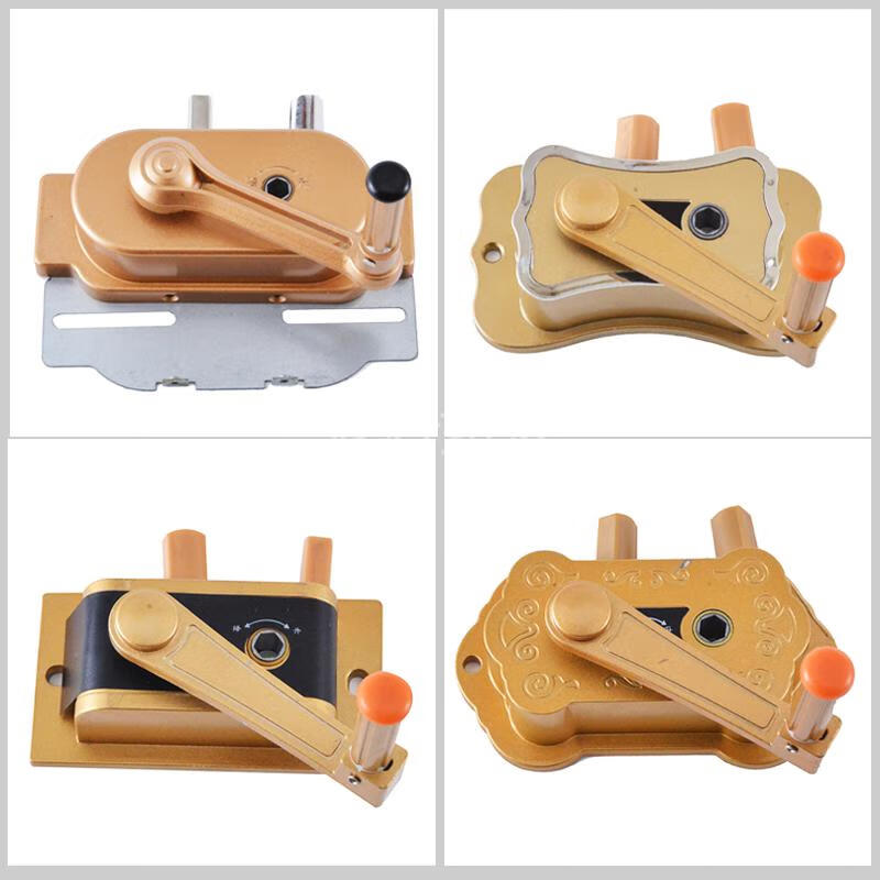 晾衣架手摇器摇把手柄把手凉晾衣杆六齿角手摇柄通用可折叠金色摇把