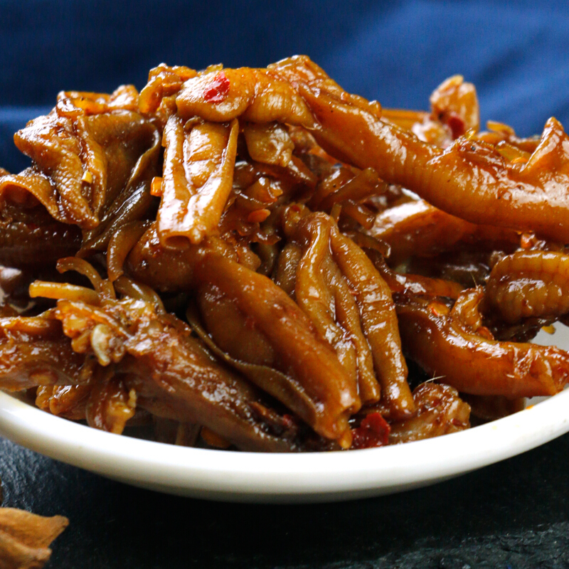 拆骨鸭掌500g去骨鸭爪卤味肉类零食小吃特产休闲食品 香辣味250g