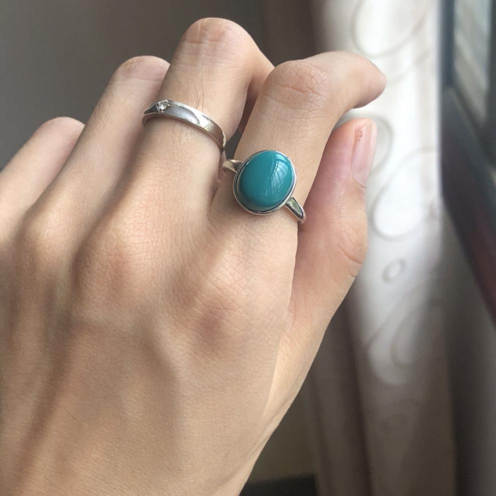 shijun轻奢绿松石戒指男12-15#新品简约炫酷潮流情侣霸气友扳指大气