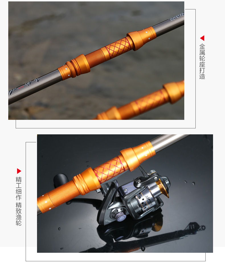 活丽鱼竿手竿玻璃钢超轻超硬钓鱼竿垂钓鲫鱼竿钓竿套装争雄27米