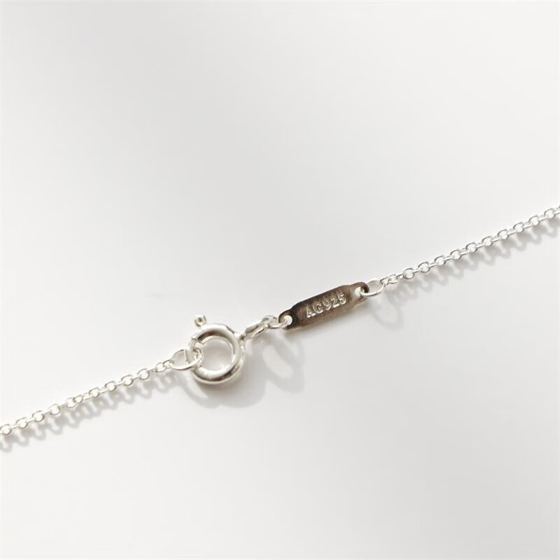 蒂芙尼	iffany 项链925银双心珐琅红心爱心吊坠项链小号 新年礼物