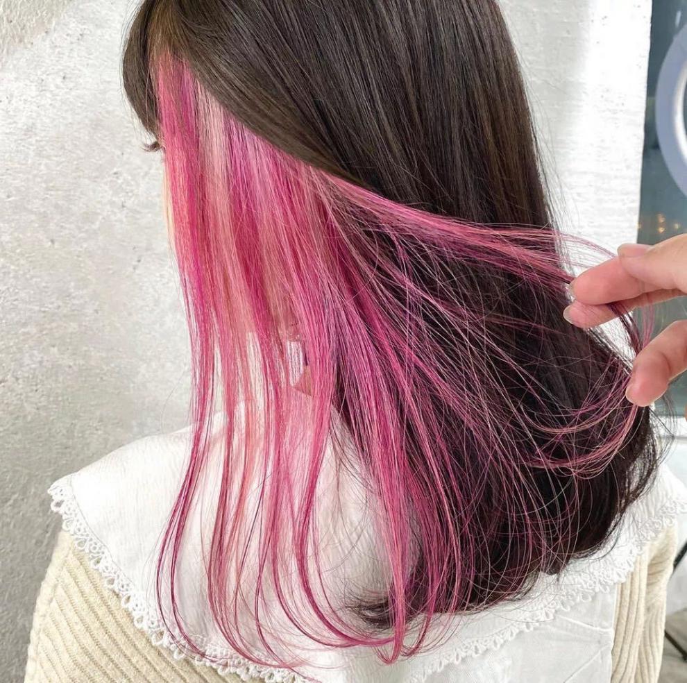 【挂耳染】彩色染发剂显白2022网红流行樱花粉玫瑰金雾蓝色染发膏