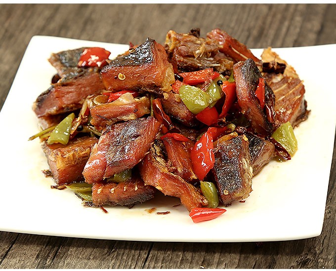 荆门助农馆味肴腊品湖北荆门特产风干腊鱼块草鱼干货农家自制阳干腊货