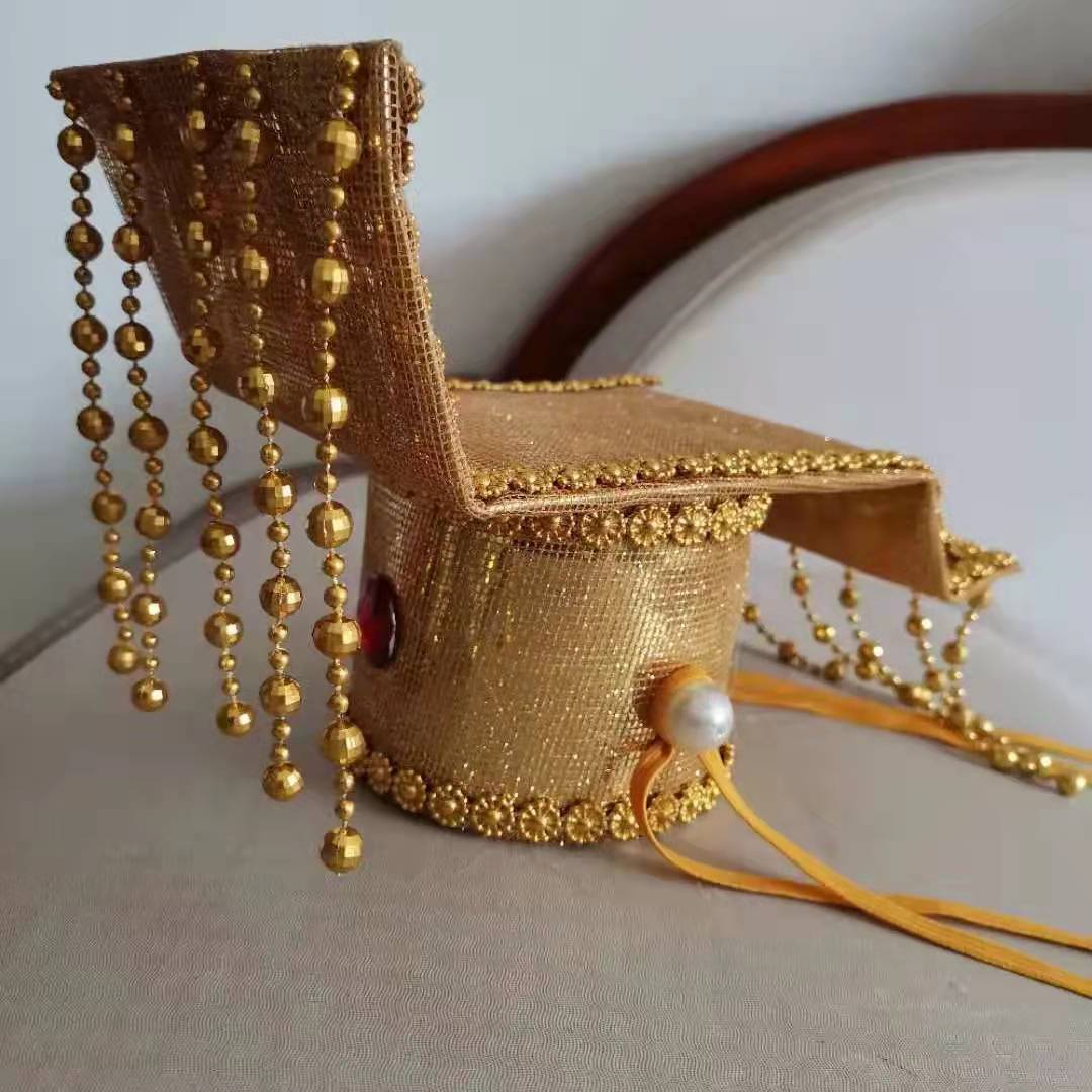 唐朝皇帝帽头冠大汉秦朝皇上帽子秦始皇古代皇帝皇冠古装玉帝帽男