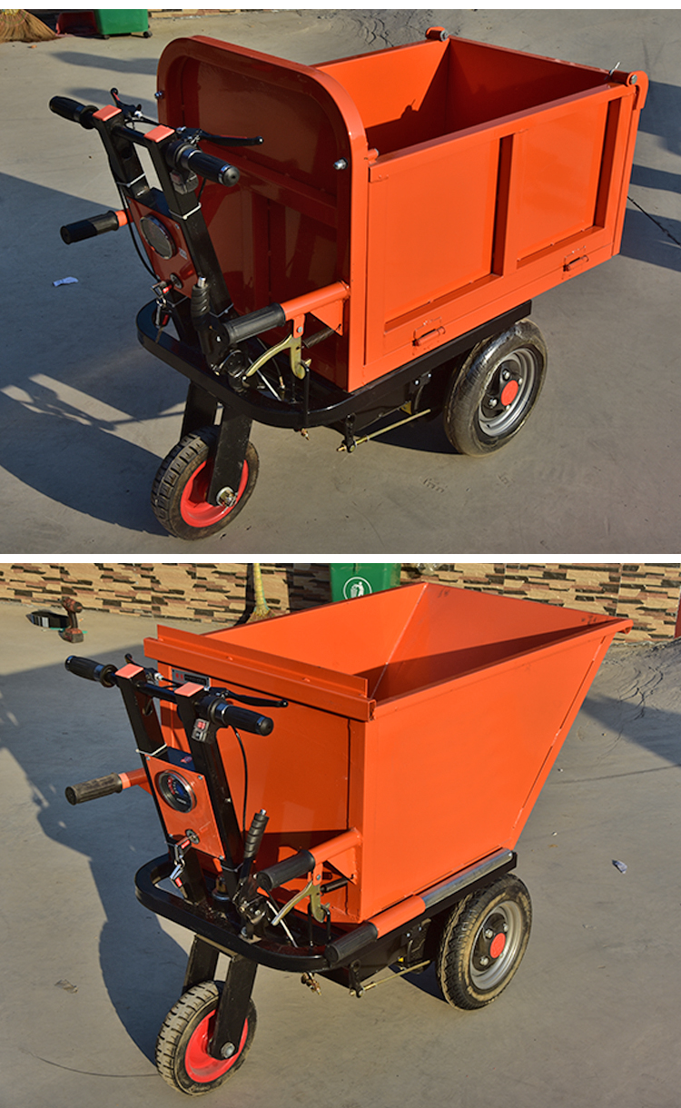 【保价30天】工程电动翻斗车手推灰斗车建筑工地水泥搬运养殖拉粪拉