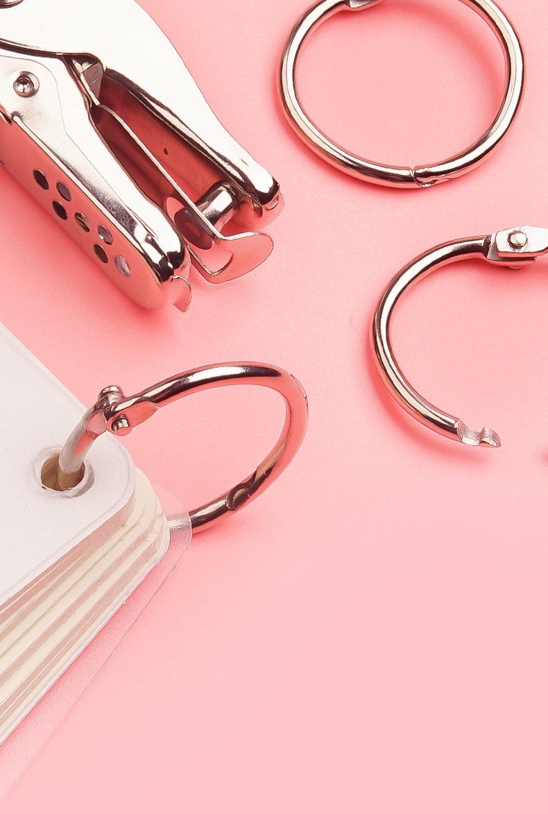 个活页圈铁环扣装订圈相册装订线圈环铁圈扣书圈活页扣环订卡圈本子