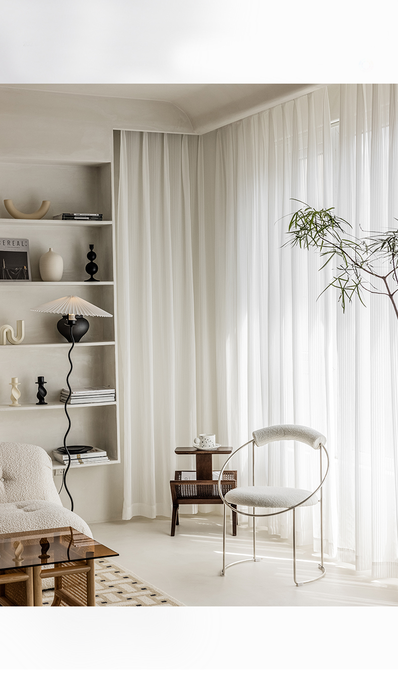 竖百叶纱帘白色窗帘ins风卧室飘窗阳台白纱窗纱透光不透人梦幻帘子木