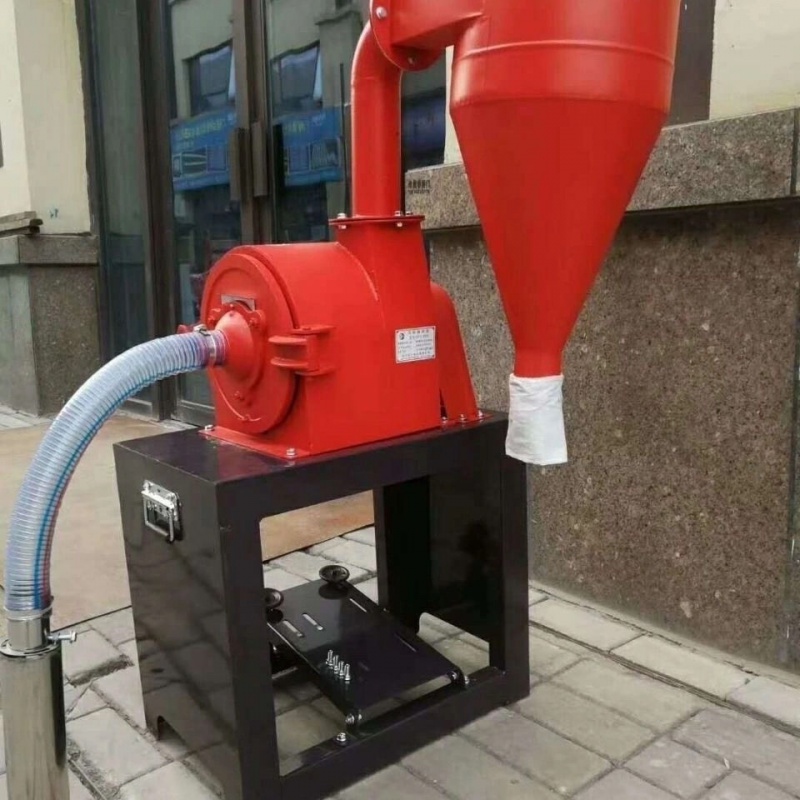 自吸式无尘玉米粉碎机养殖小型家用两项五谷杂粮饲料机打粉机26型自吸