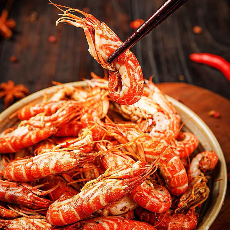 夹板虾红虾狗虾枪虾嘎巴虾特大虾干即食钙虾米熟食海鲜精品2斤