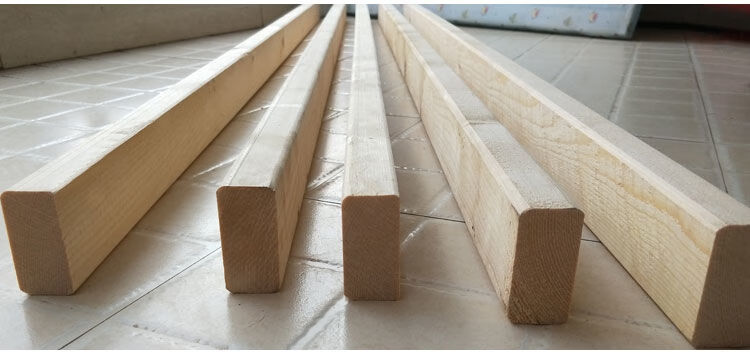 ouio实木床子床边横梁木条实木板松木方木料床横条床板配件定制3cmx6