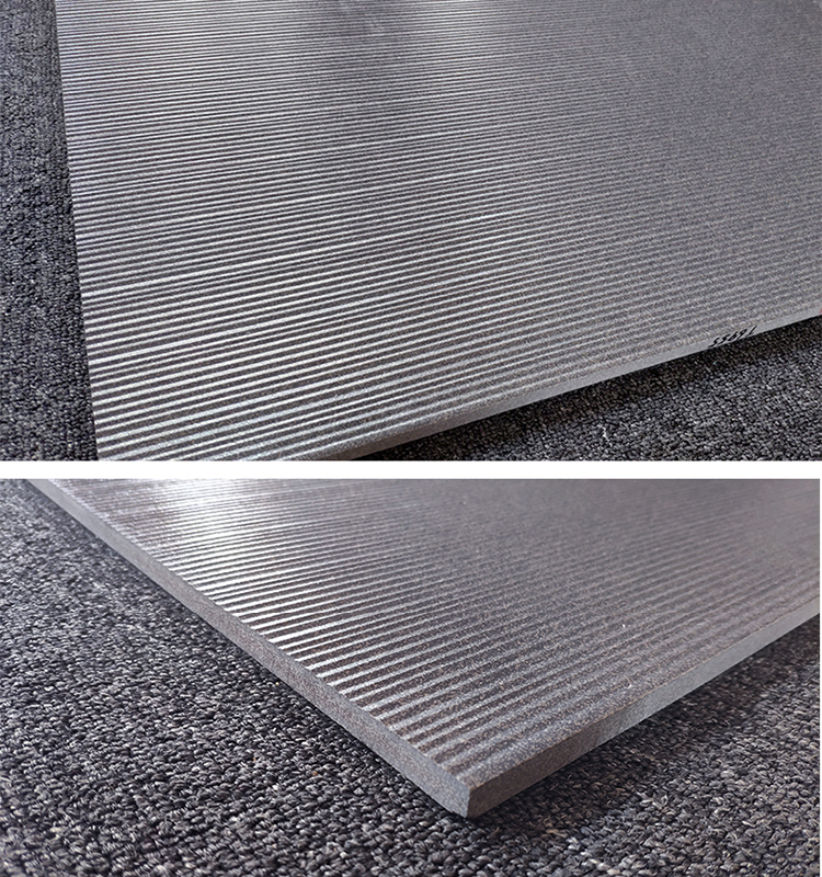 通体灰色拉槽瓷砖600x600浴室澡堂滑砖商场凹凸条纹墙砖地板砖霁之沁