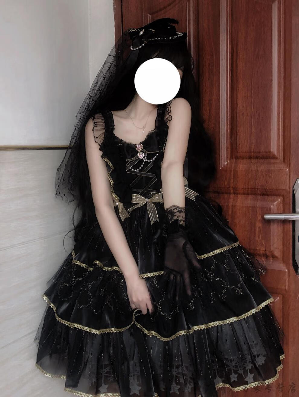 洛丽塔裙子白糖少女lolita洋装告白情诗轻花嫁吊带jsk连衣裙白皇冠