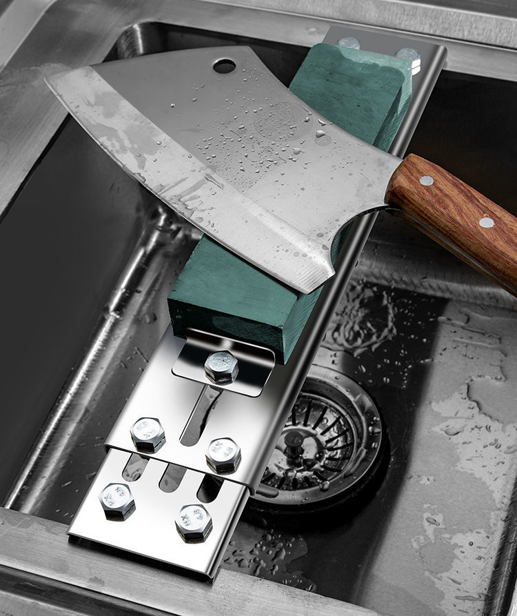 梅洛迪磨架家用磨石支架可调节不锈钢水槽固定磨架子防滑磨神器新款