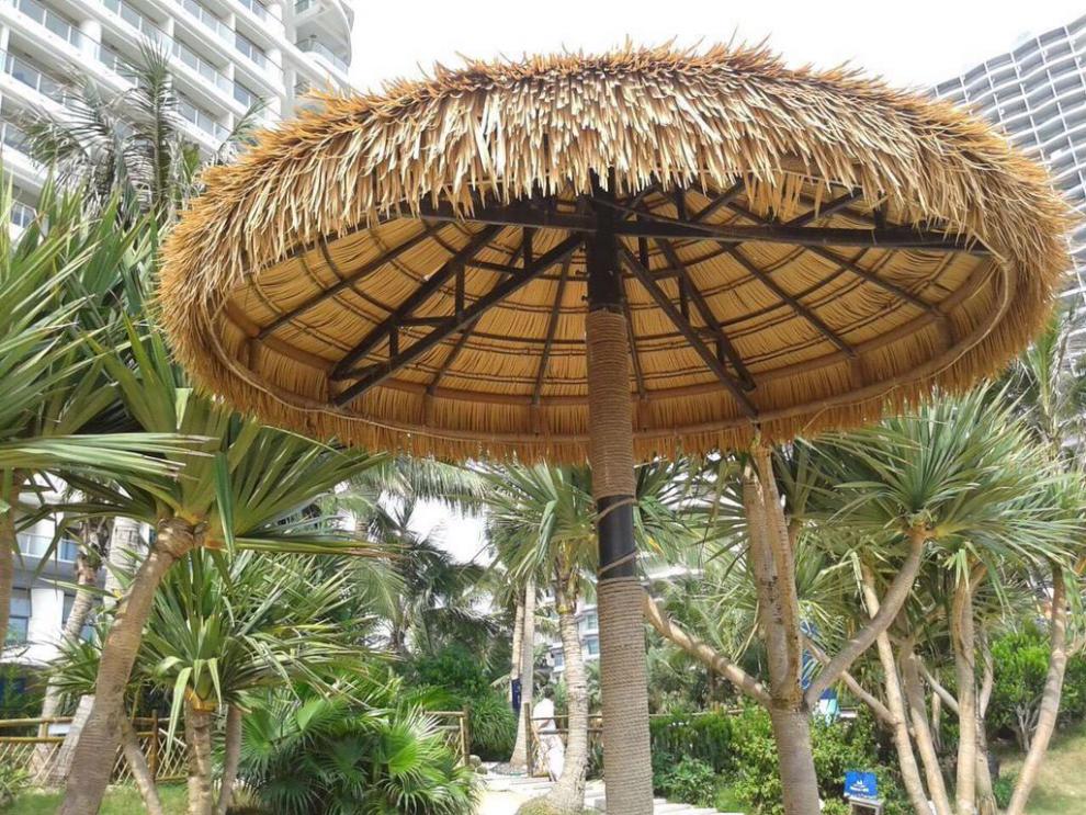 新款茅草屋顶毛草塑料仿真稻草民宿农家乐特色茅草房假茅草瓦1米j玉米