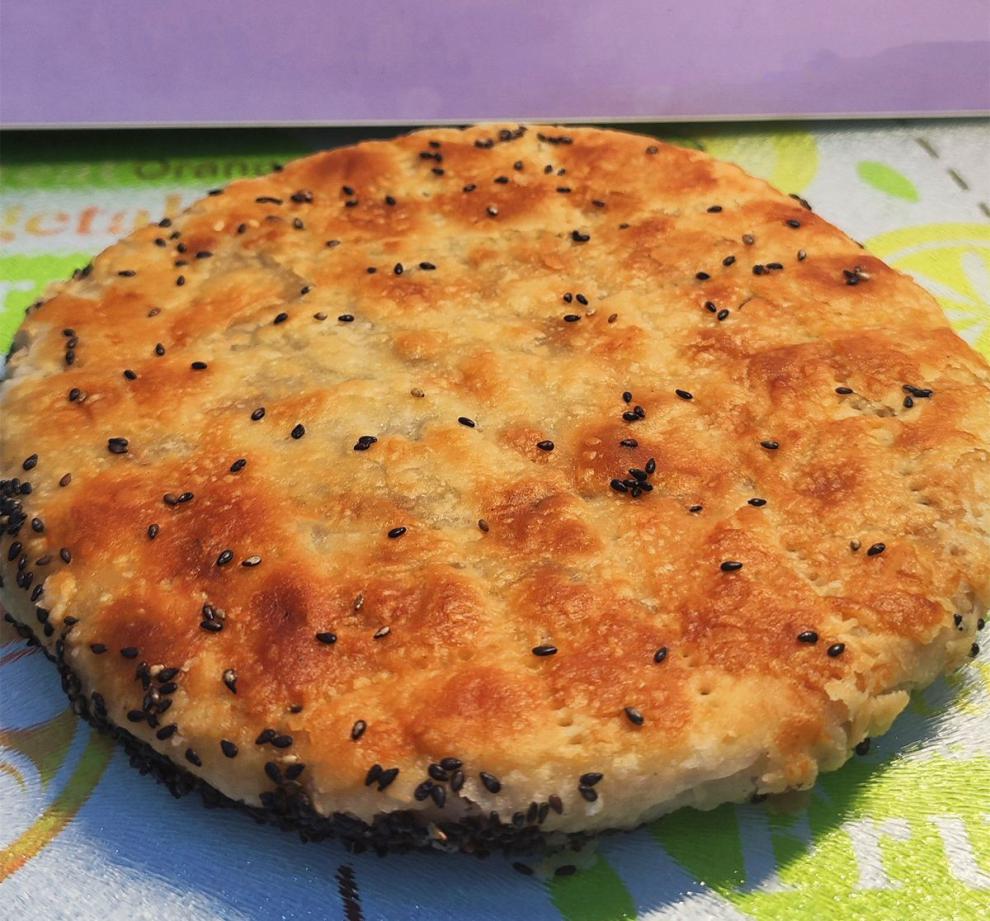 安徽含山特产老式冰糖青红丝麻油大月饼五仁大月饼手工450g 老式冰糖