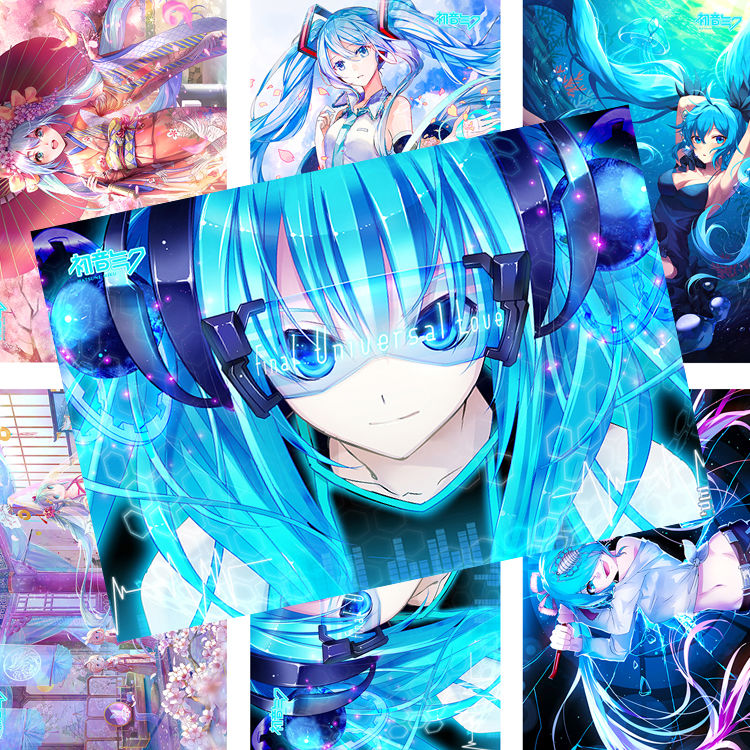 景超富康 初音未来海报ku二次元动漫周边房间宿舍超大高清墙纸墙贴