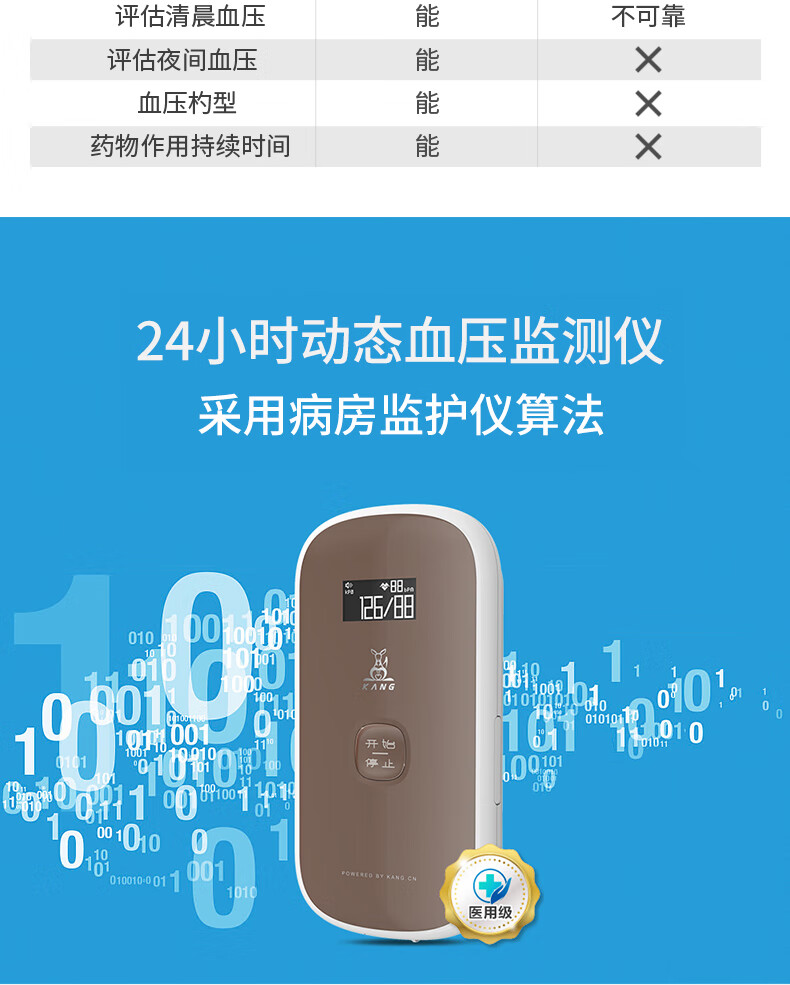 康康云24小时动态血压计监测仪上臂式全自动语音播报电子z00124小时