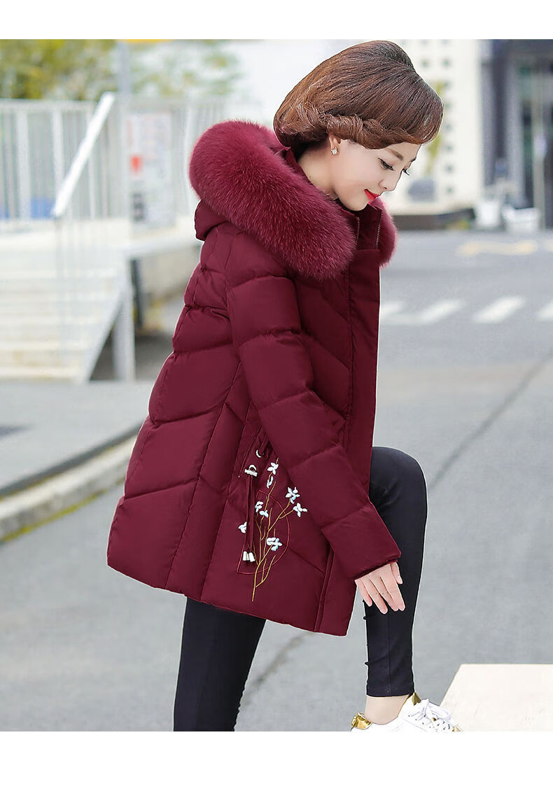 中老年女装冬季新款妈妈秋冬装外套棉服中老年棉衣女加厚40岁50女士