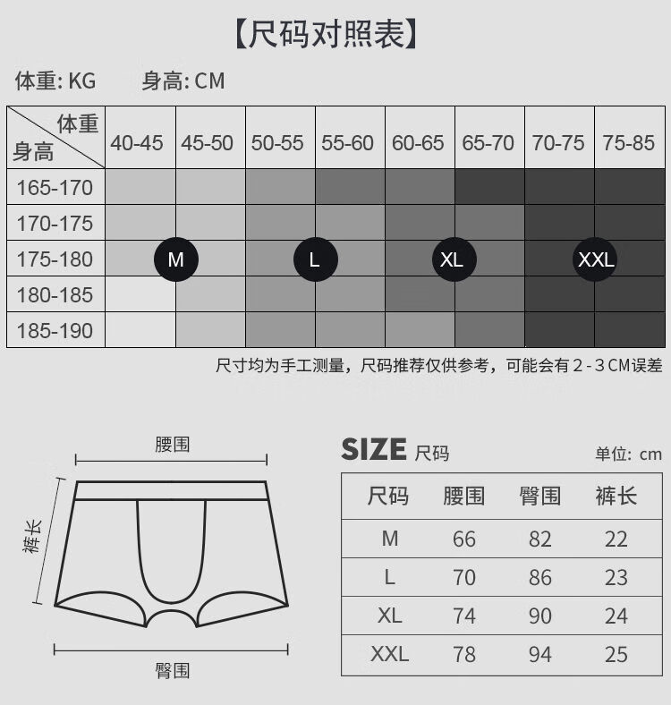 美国ck内裤尺码对照表图片