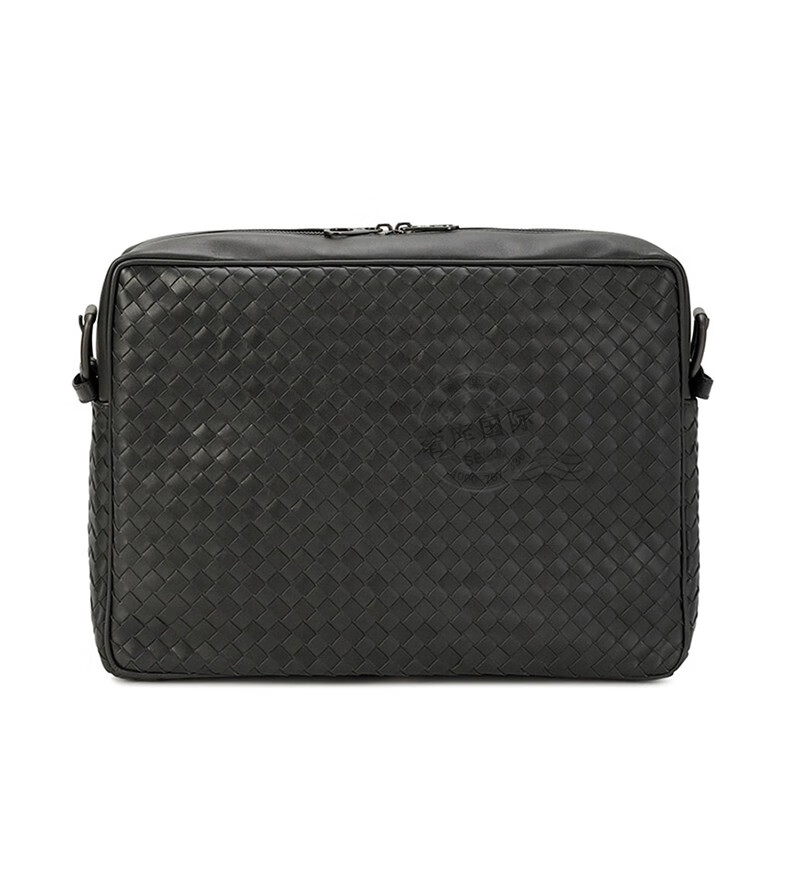 bottega veneta宝缇嘉bv男包编织小牛皮单肩邮差包337091 v4651 褐色