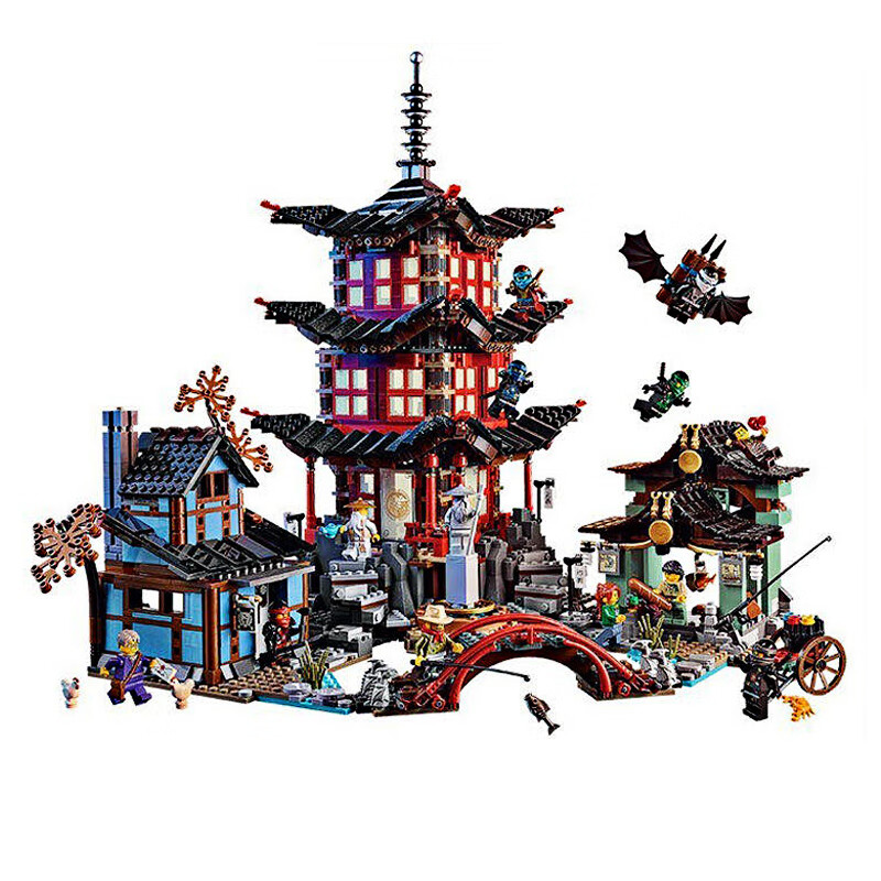 乐高lego幻影忍者花园城市总部大楼码头神庙训练场十周年限定积木