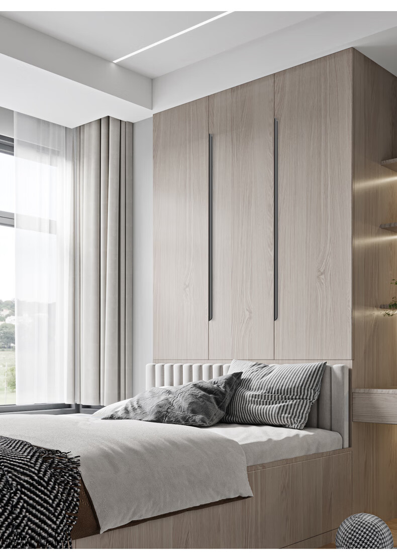 隐形拉手全屋定制免打孔衣柜拉手抽屉柜门把手全屋定制隐形通顶长拉手