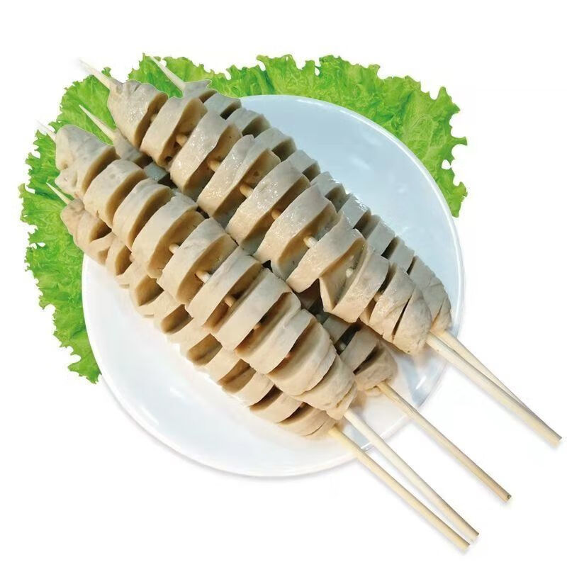 手工面筋串烧烤油炸锅烧烤半成品新鲜生面筋串批发30克 手工面筋40个*