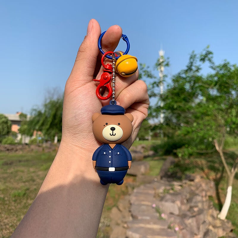 誓从新品邢克垒小熊钥匙扣女可爱书包挂件饰品情侣钥匙链挂饰闺蜜小